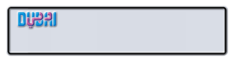 Dubai car number plate frame